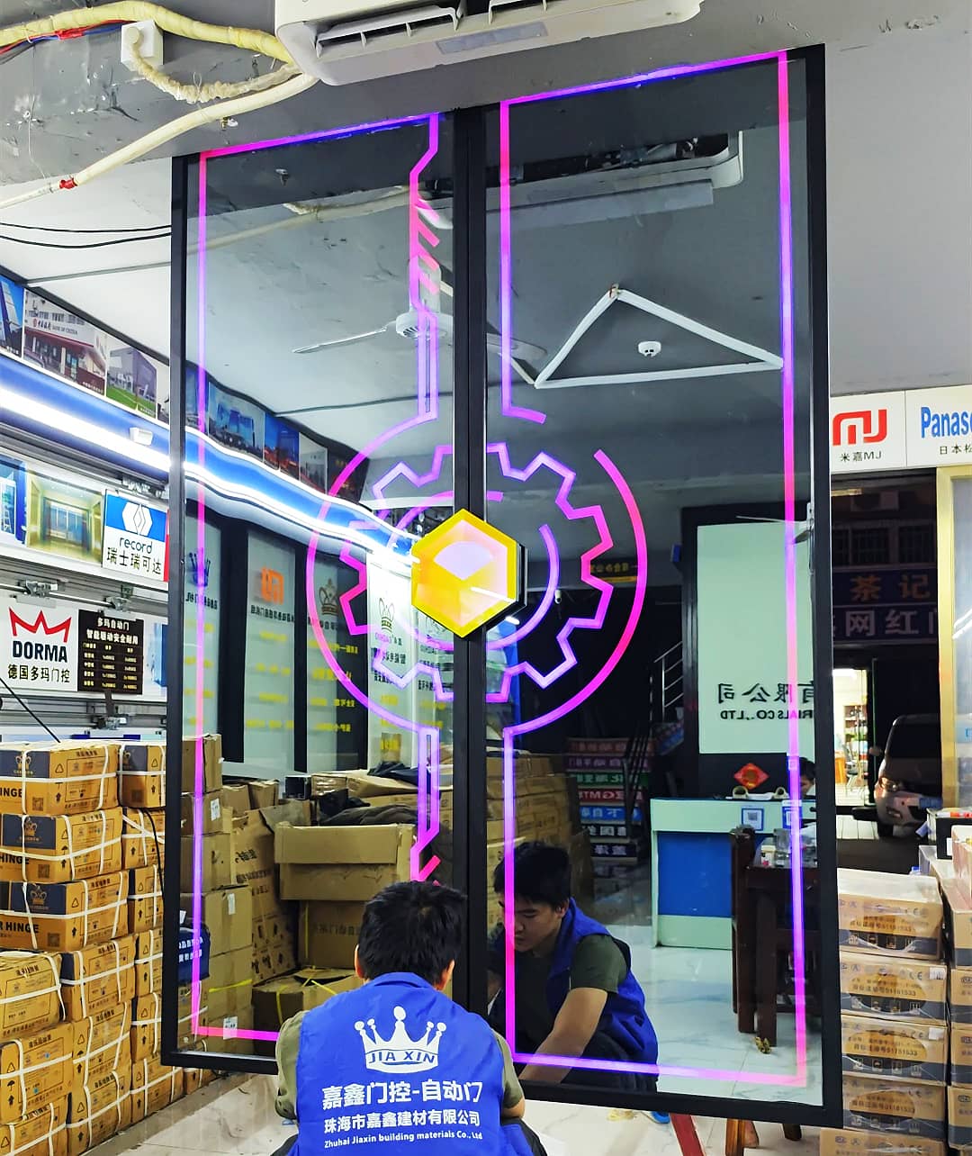 酒吧网红门 手掌触摸发光门