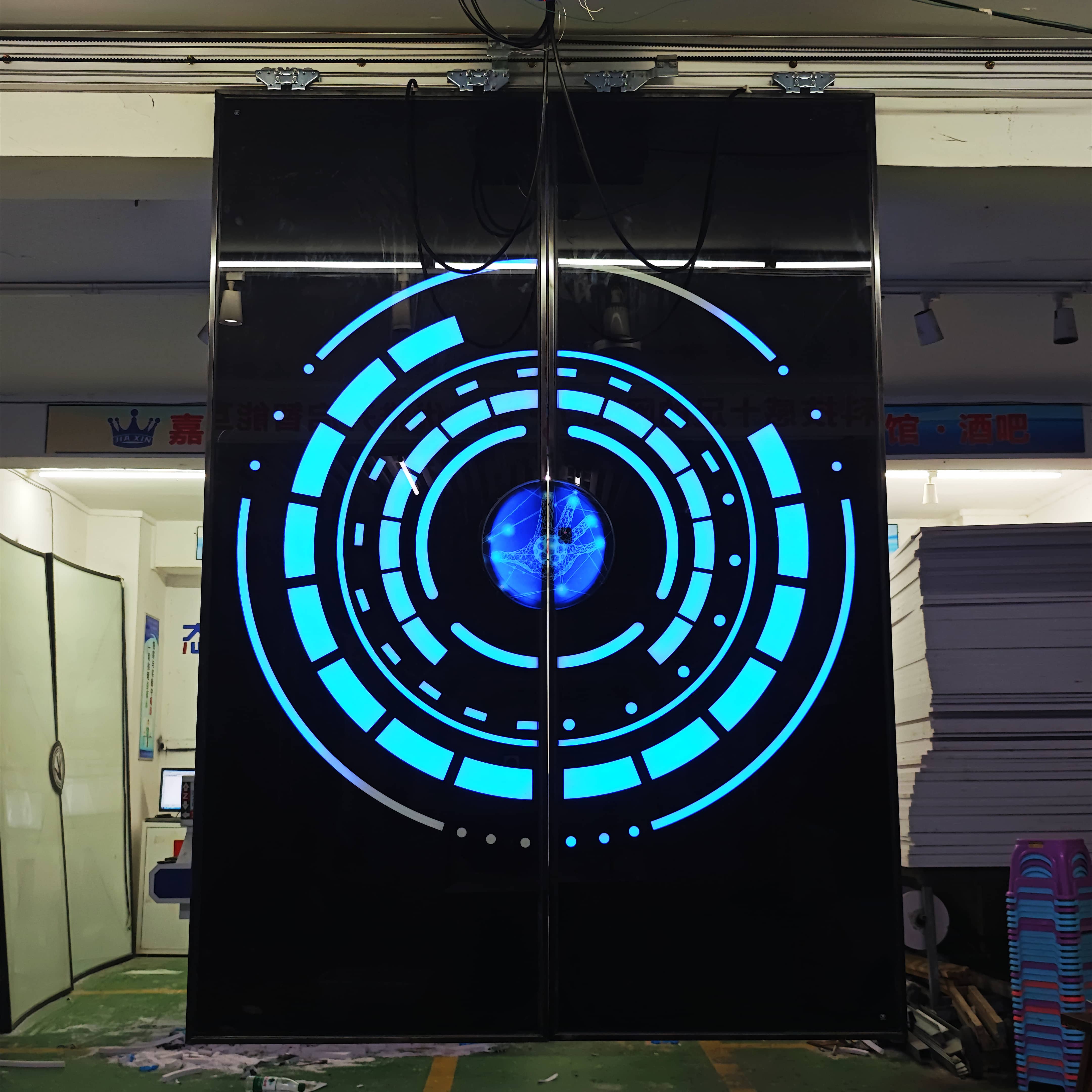 网红掌纹开启科幻自动门