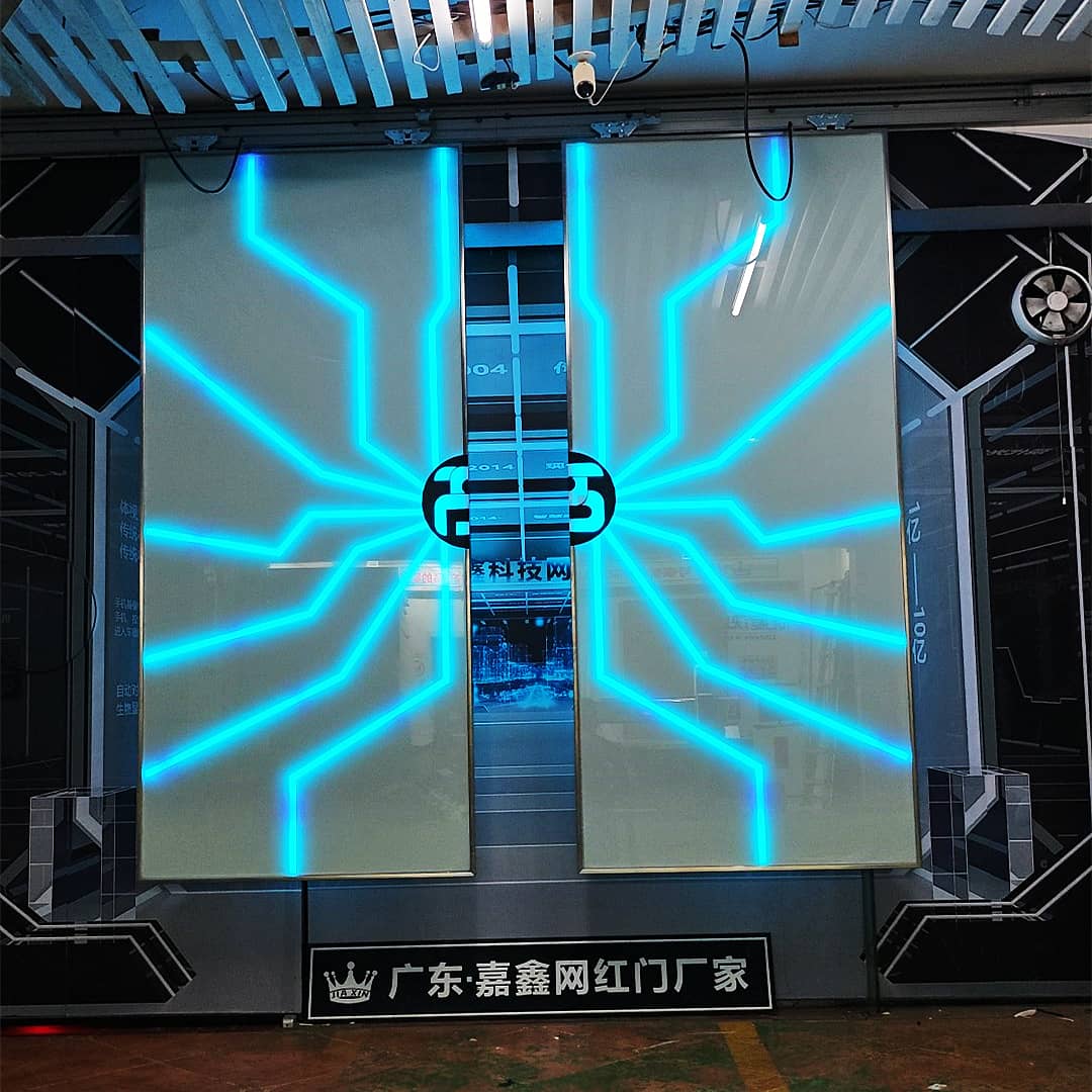 网红智能互动识别自动门