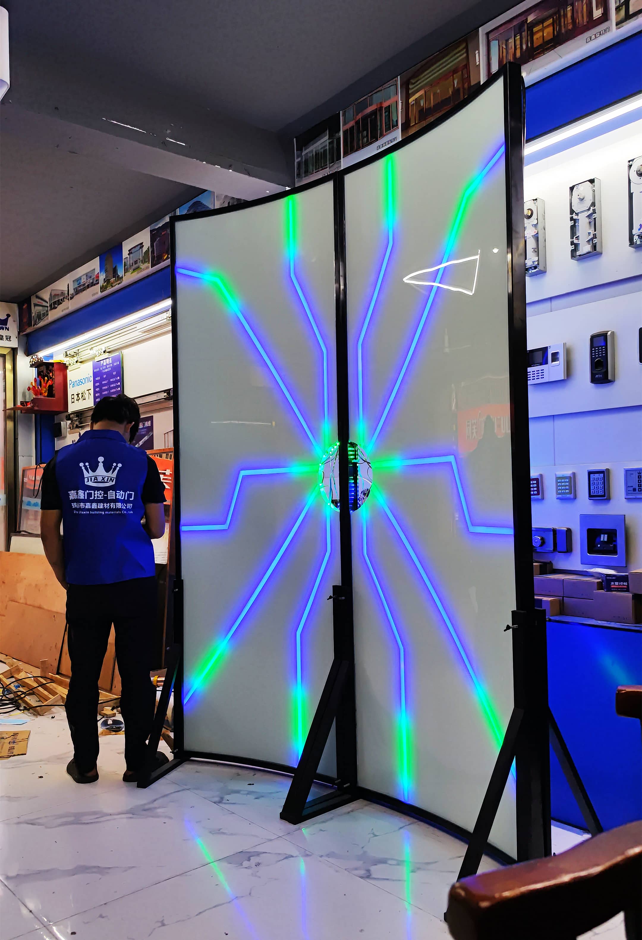 掌纹触摸识别科技门 数字展厅门